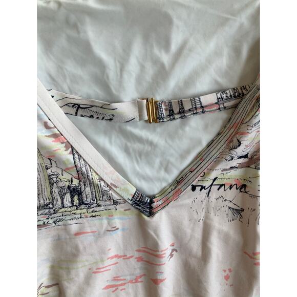 Emilia Wickstead Scarlett One Piece Large Italian City Art Print Pink Swimsuit - Picture 8 of 16